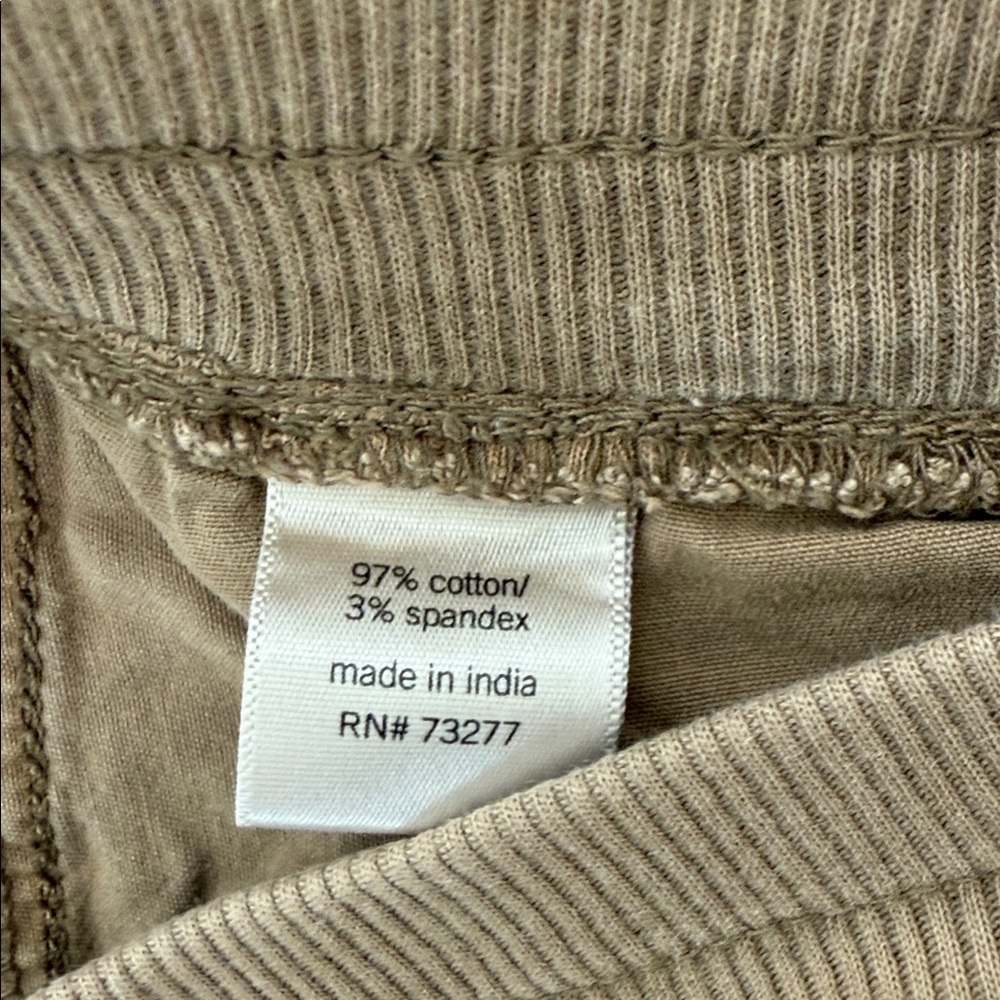 Sonoma Tan Ribbed Drawstring Pants - Picture 3 of 4